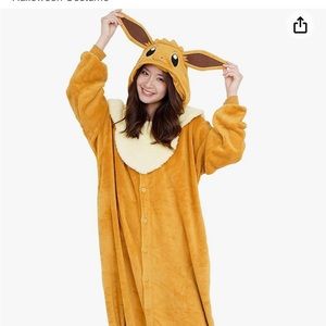 XL USED Pokemon - Eevee - Onesie Jumpsuit Halloween Costume